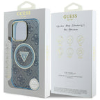 Guess MagSafe dėklas iPhone 16 Pro Max – mėlynas