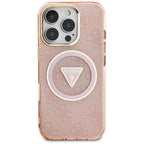 Guess MagSafe dėklas iPhone 16 Pro Max – rožinis