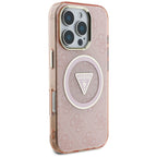 Guess MagSafe dėklas iPhone 16 Pro Max – rožinis