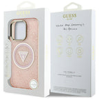 Guess MagSafe dėklas iPhone 16 Pro Max – rožinis