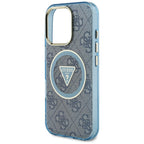 Guess MagSafe dėklas iPhone 16 Pro – mėlynas