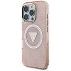Guess MagSafe dėklas iPhone 16 Pro – rožinis
