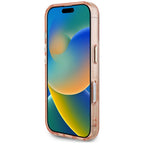 Guess IML Metal Glitter MagSafe dėklas iPhone 16 – rožinis