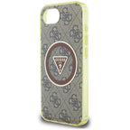 Guess MagSafe dėklas iPhone 16e – rudas