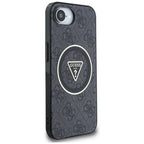 Guess blizgus MagSafe dėklas iPhone 16e – juodas