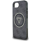 Guess blizgus MagSafe dėklas iPhone 16e – juodas