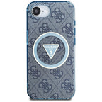 Guess MagSafe dėklas iPhone 16e – mėlynas