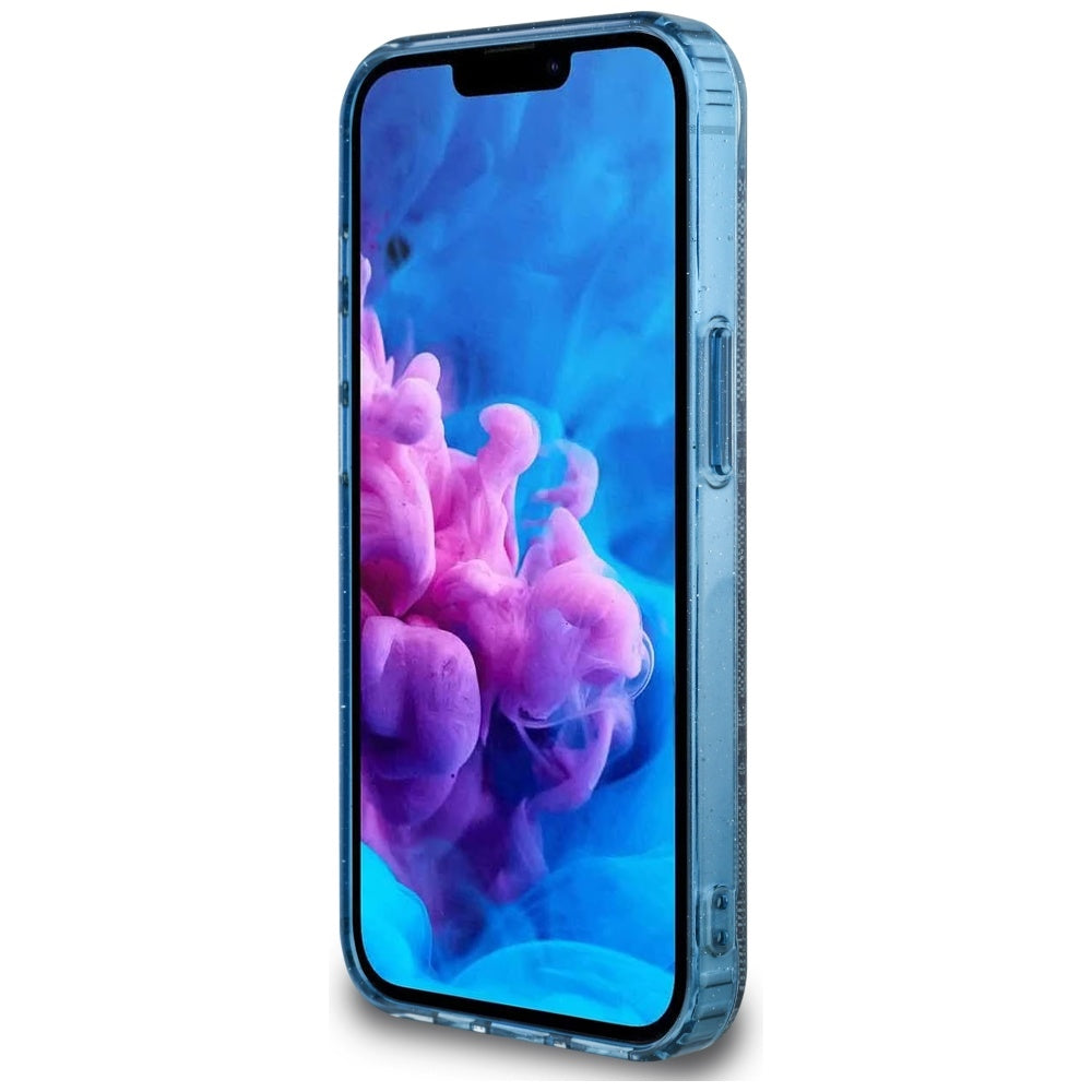 Guess MagSafe dėklas iPhone 16e – mėlynas