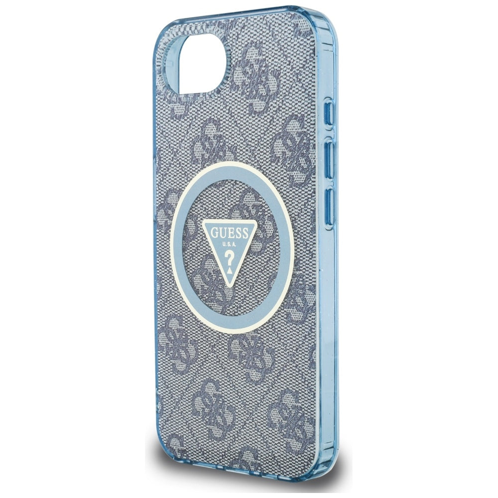 Guess MagSafe dėklas iPhone 16e – mėlynas
