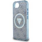 Guess MagSafe dėklas iPhone 16e – mėlynas