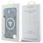 Guess MagSafe dėklas iPhone 16e – mėlynas