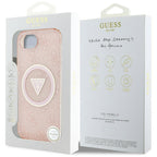 Guess MagSafe dėklas iPhone 16e – rožinis