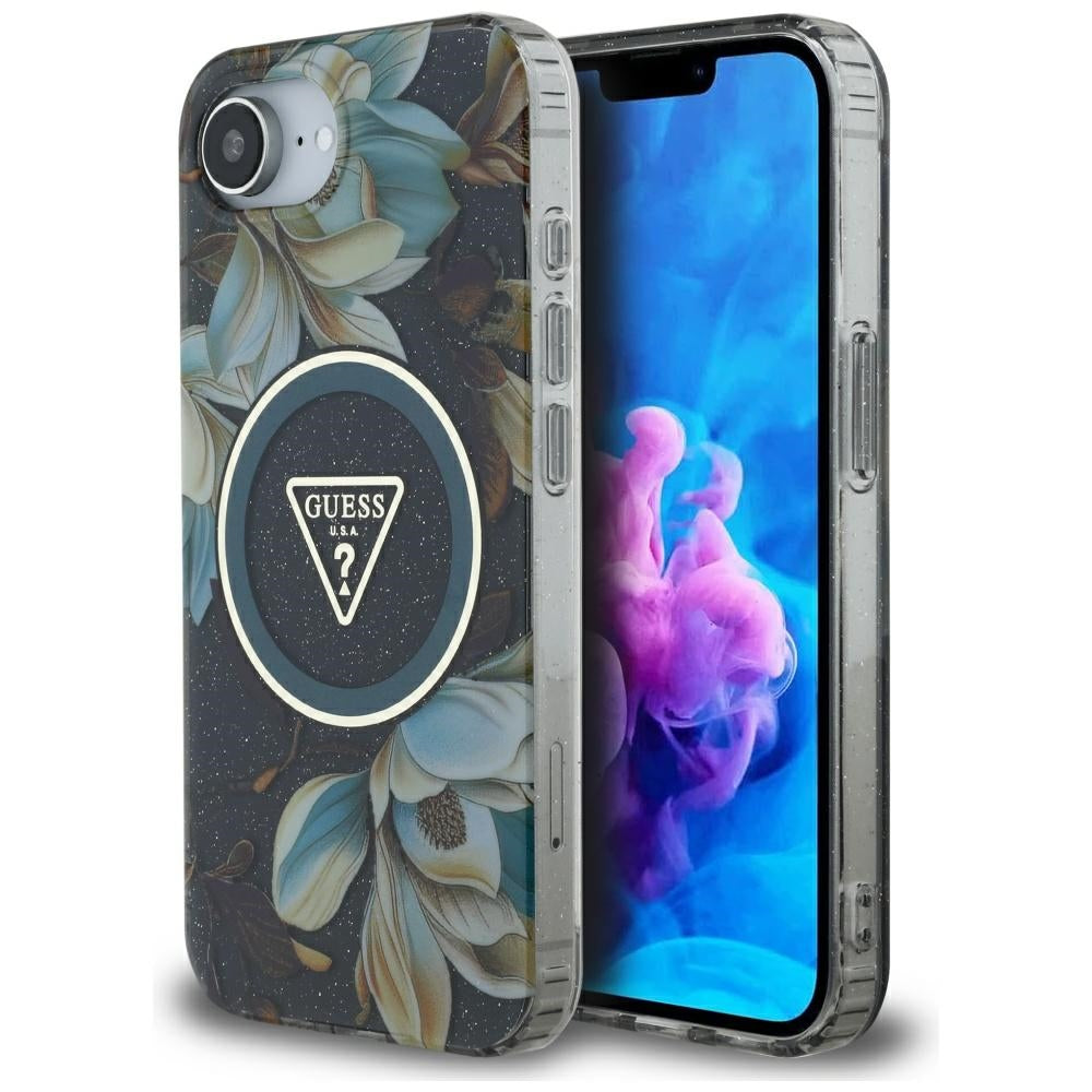 Guess MagSafe dėklas iPhone 16e – juodas