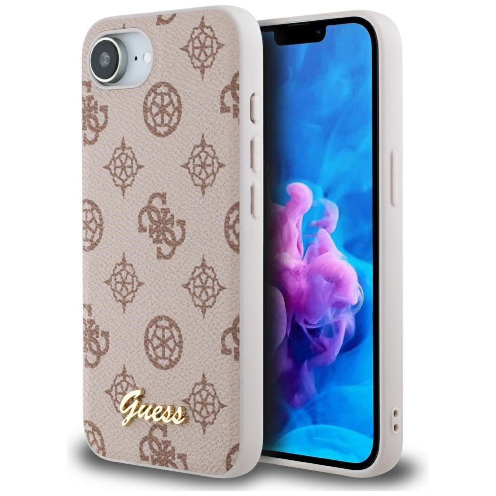 Guess MagSafe dėklas iPhone 16e – rudas