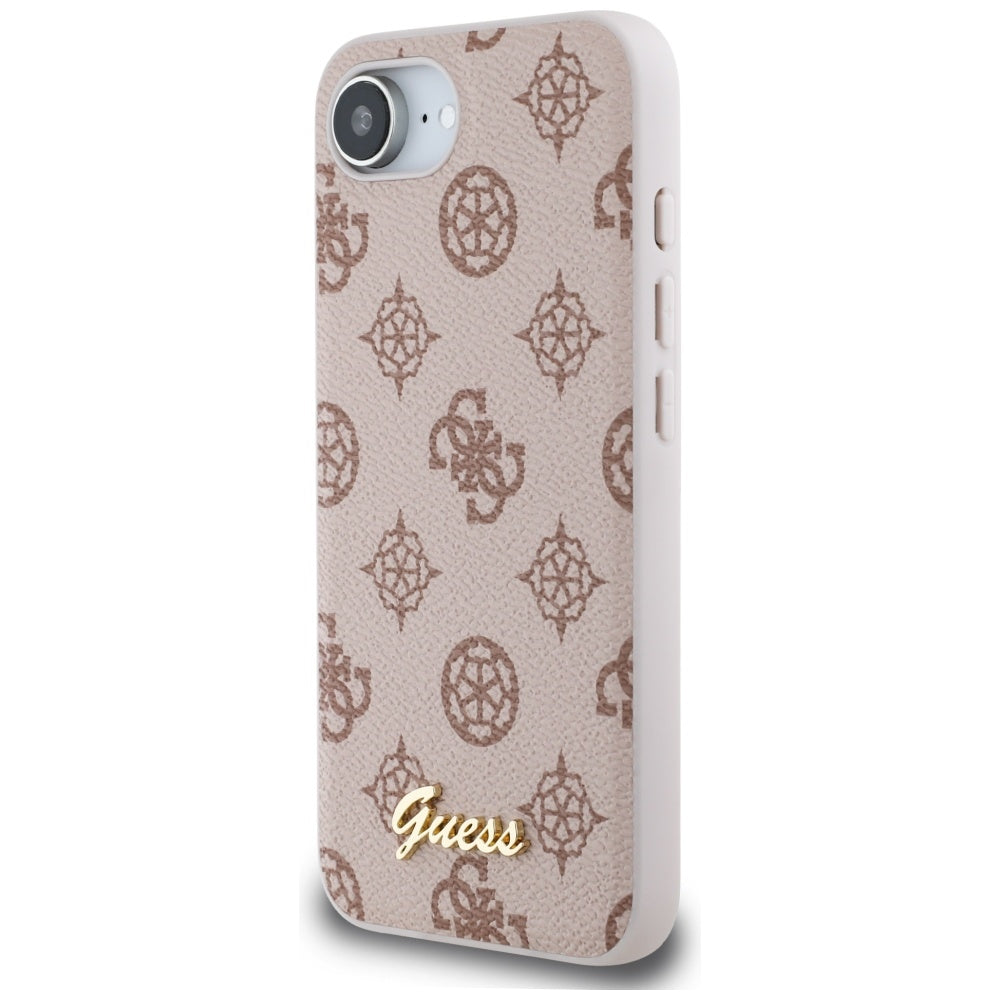 Guess MagSafe dėklas iPhone 16e – rudas