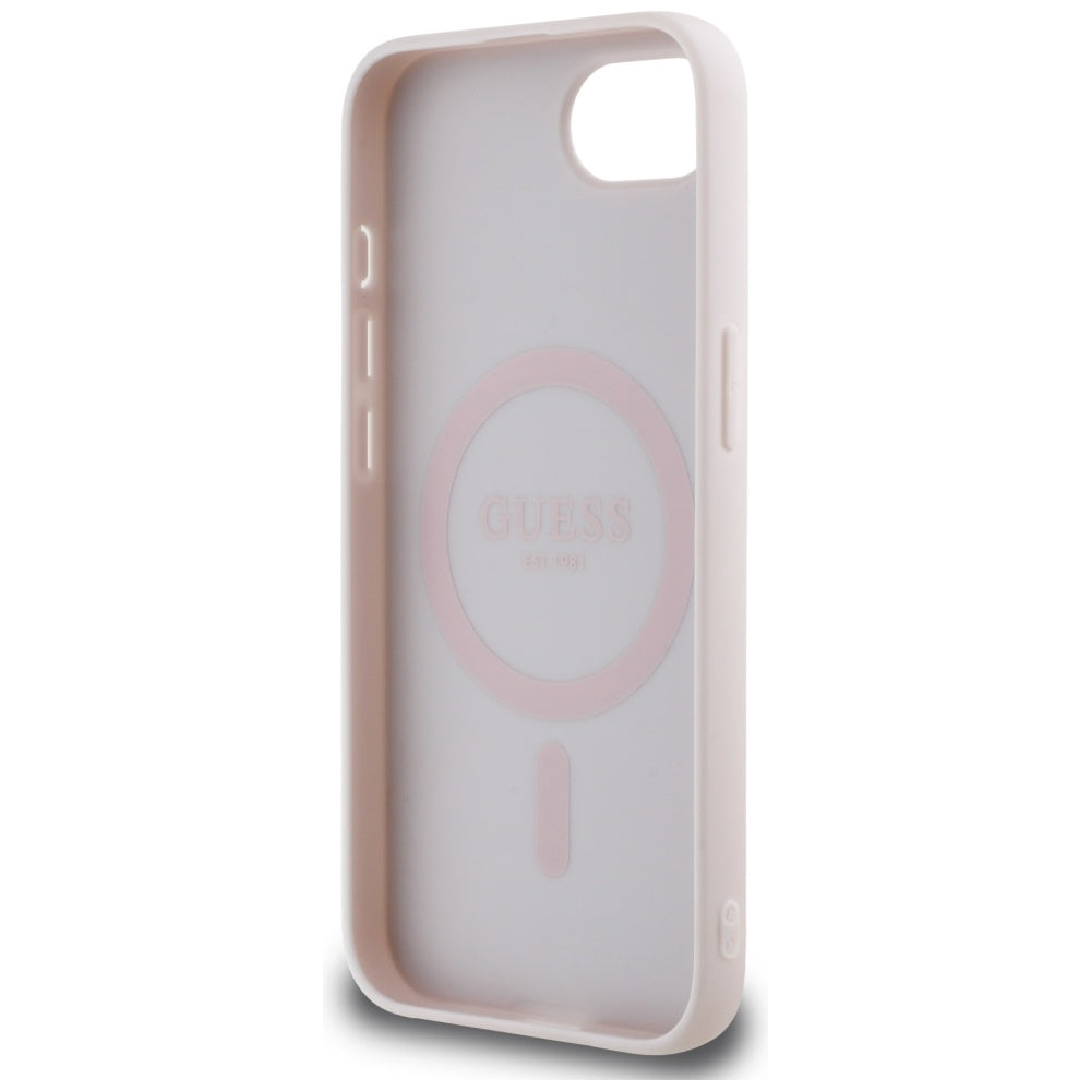 Guess MagSafe dėklas iPhone 16e – rudas