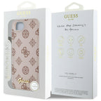 Guess MagSafe dėklas iPhone 16e – rudas