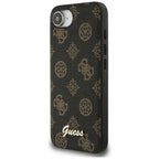 Guess Peony Script Logo MagSafe iPhone 16e dėklas - juodas -- iPhone 16e
