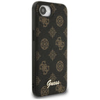 Guess Peony Script Logo MagSafe iPhone 16e dėklas - juodas -- iPhone 16e