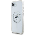 Karl Lagerfeld MagSafe dėklas iPhone 16e – baltas
