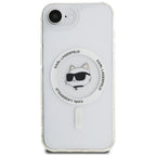 Karl Lagerfeld MagSafe dėklas iPhone 16e – baltas