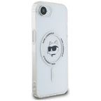Karl Lagerfeld MagSafe dėklas iPhone 16e – baltas
