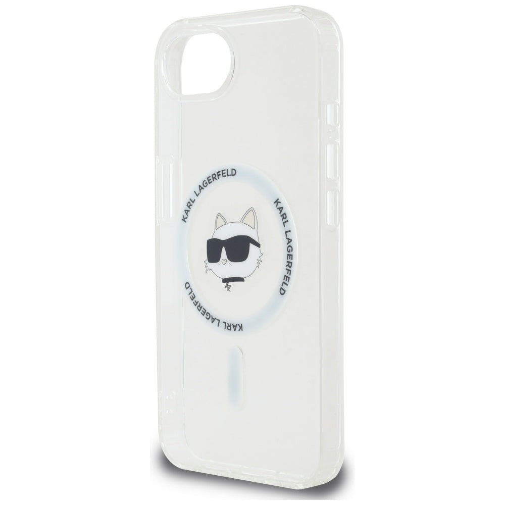 Karl Lagerfeld MagSafe dėklas iPhone 16e – baltas
