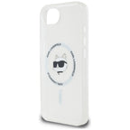 Karl Lagerfeld MagSafe dėklas iPhone 16e – baltas