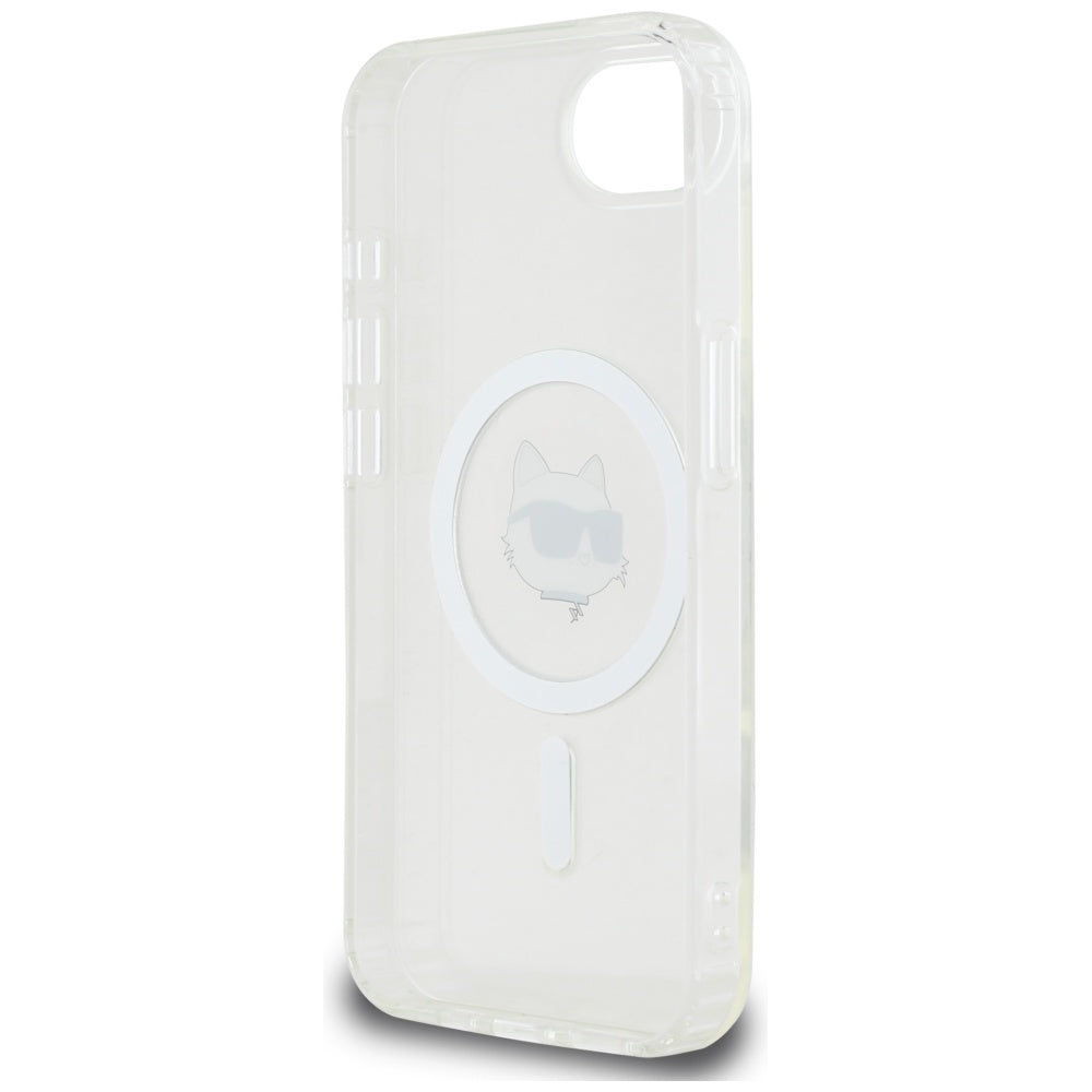 Karl Lagerfeld MagSafe dėklas iPhone 16e – baltas