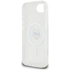 Karl Lagerfeld MagSafe dėklas iPhone 16e – baltas