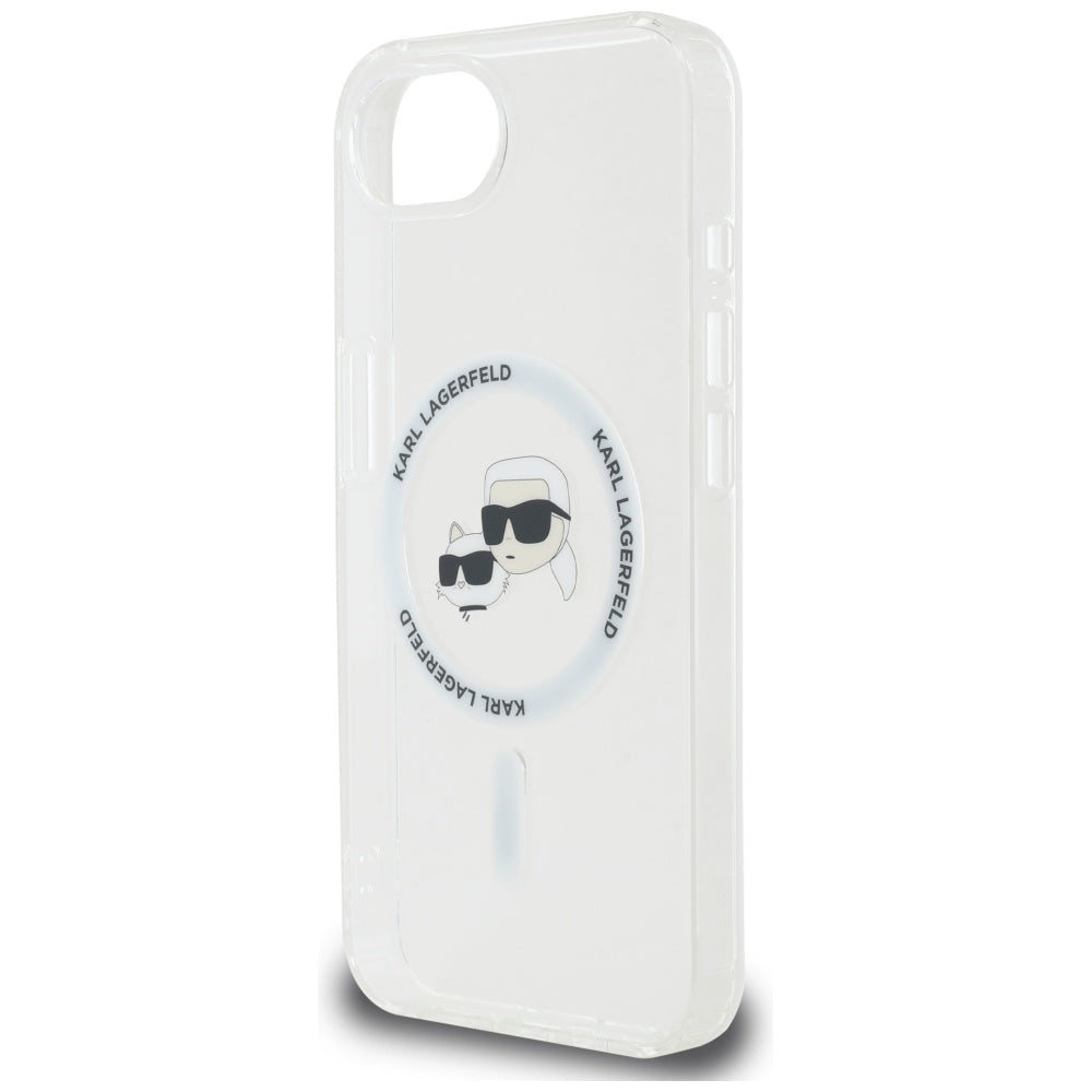 Karl Lagerfeld MagSafe dėklas iPhone 16e – baltas