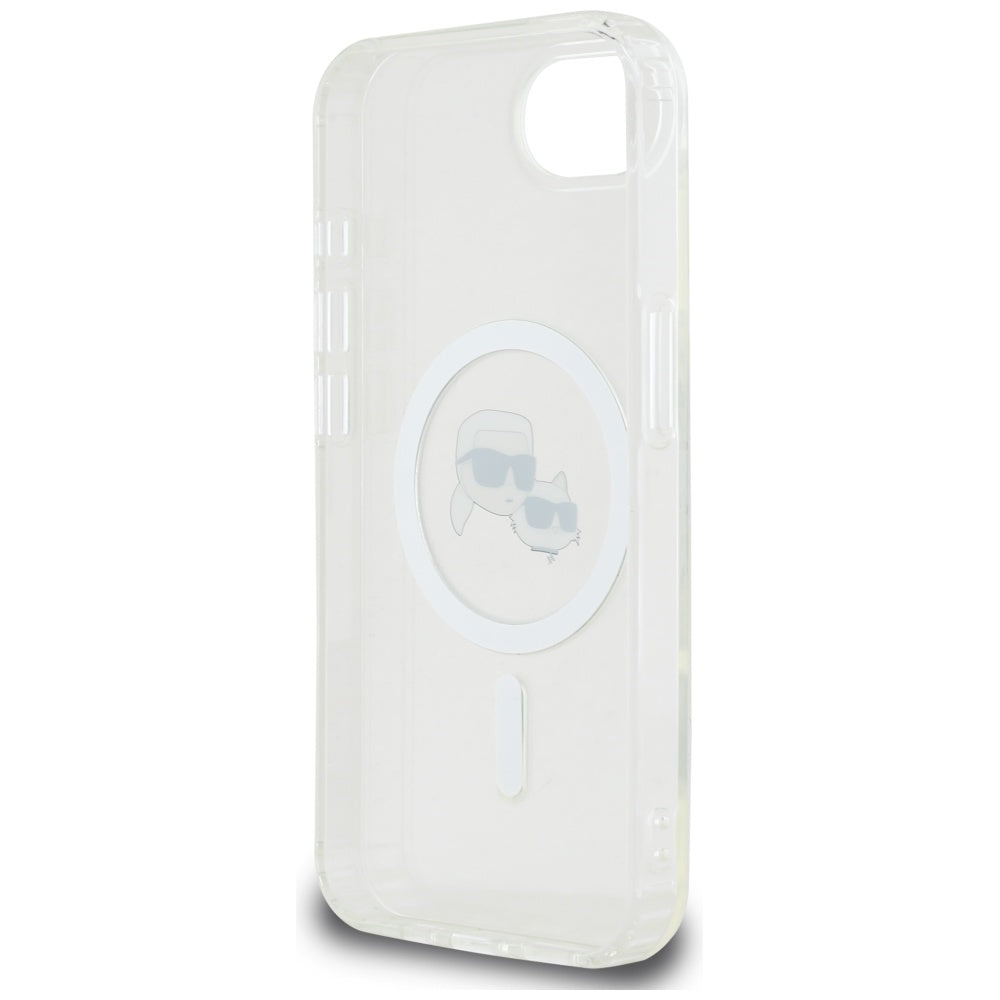 Karl Lagerfeld MagSafe dėklas iPhone 16e – baltas