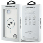 Karl Lagerfeld MagSafe dėklas iPhone 16e – baltas