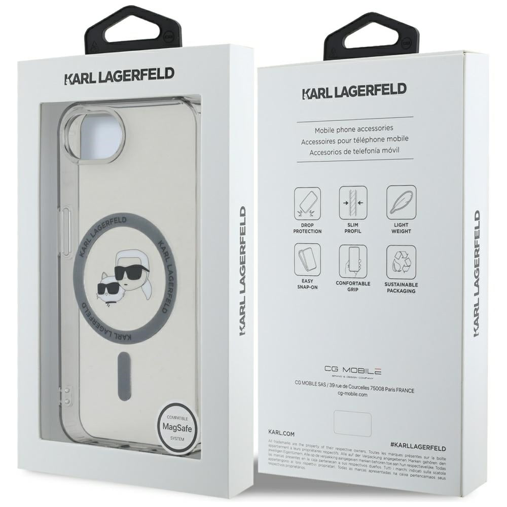 Karl Lagerfeld MagSafe dėklas iPhone 16e – juodas