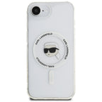 Karl Lagerfeld MagSafe dėklas iPhone 16e – baltas