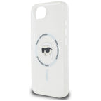 Karl Lagerfeld MagSafe dėklas iPhone 16e – baltas