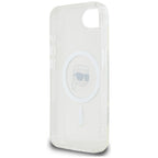 Karl Lagerfeld MagSafe dėklas iPhone 16e – baltas