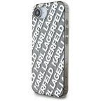 Karl Lagerfeld IML Repeat Logo dėklas iPhone 16e – sidabrinis