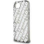 Karl Lagerfeld IML Repeat Logo dėklas iPhone 16e – sidabrinis
