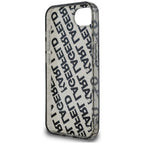 Karl Lagerfeld IML Repeat Logo dėklas iPhone 16e – sidabrinis