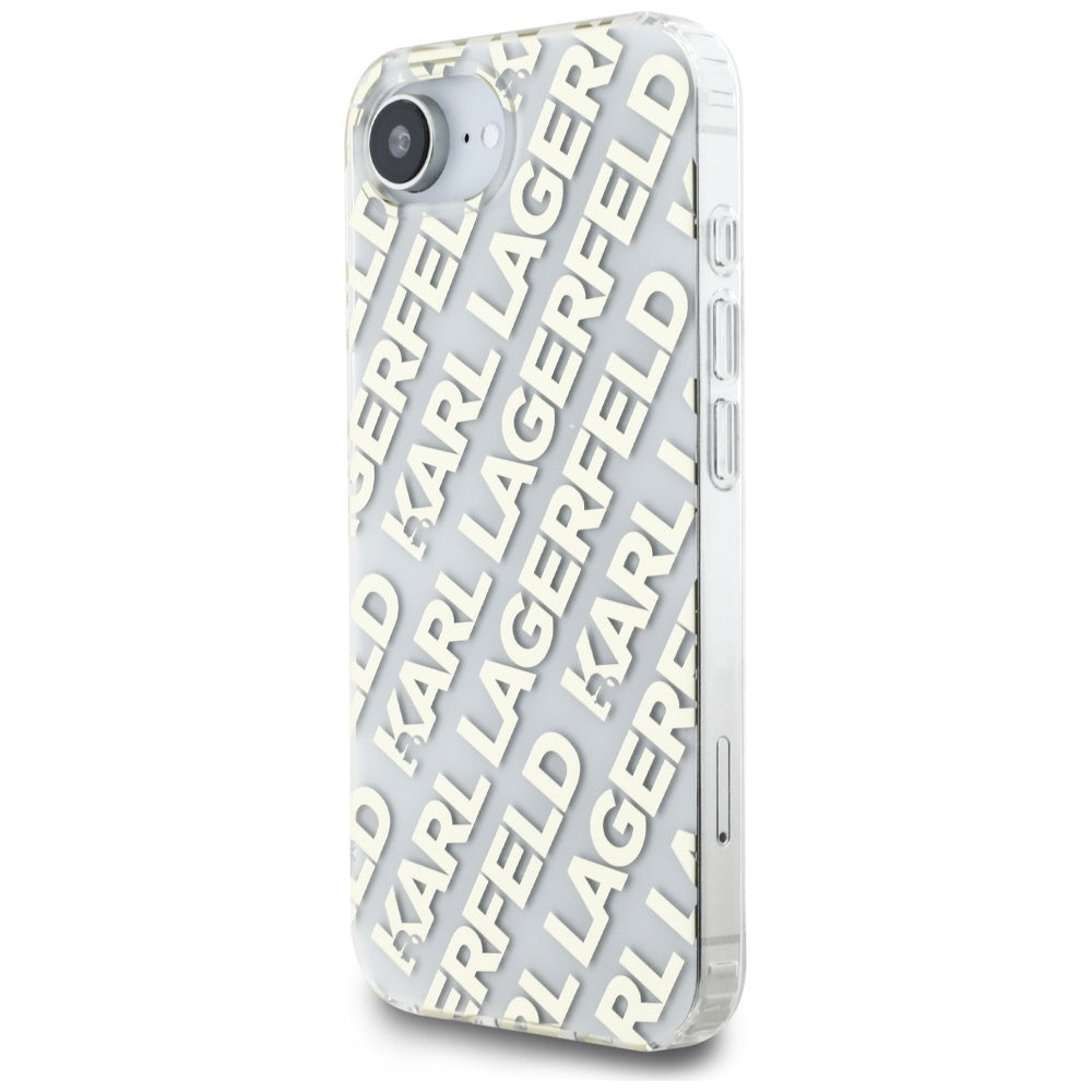 Karl Lagerfeld IML Repeat Logo dėklas iPhone 16e – auksinis -- iPhone 16e