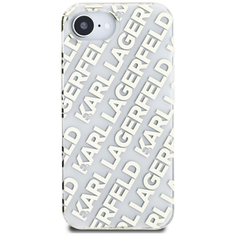 Karl Lagerfeld IML Repeat Logo dėklas iPhone 16e – auksinis -- iPhone 16e