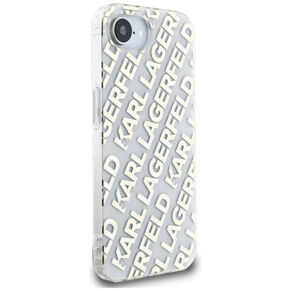 Karl Lagerfeld IML Repeat Logo dėklas iPhone 16e – auksinis -- iPhone 16e