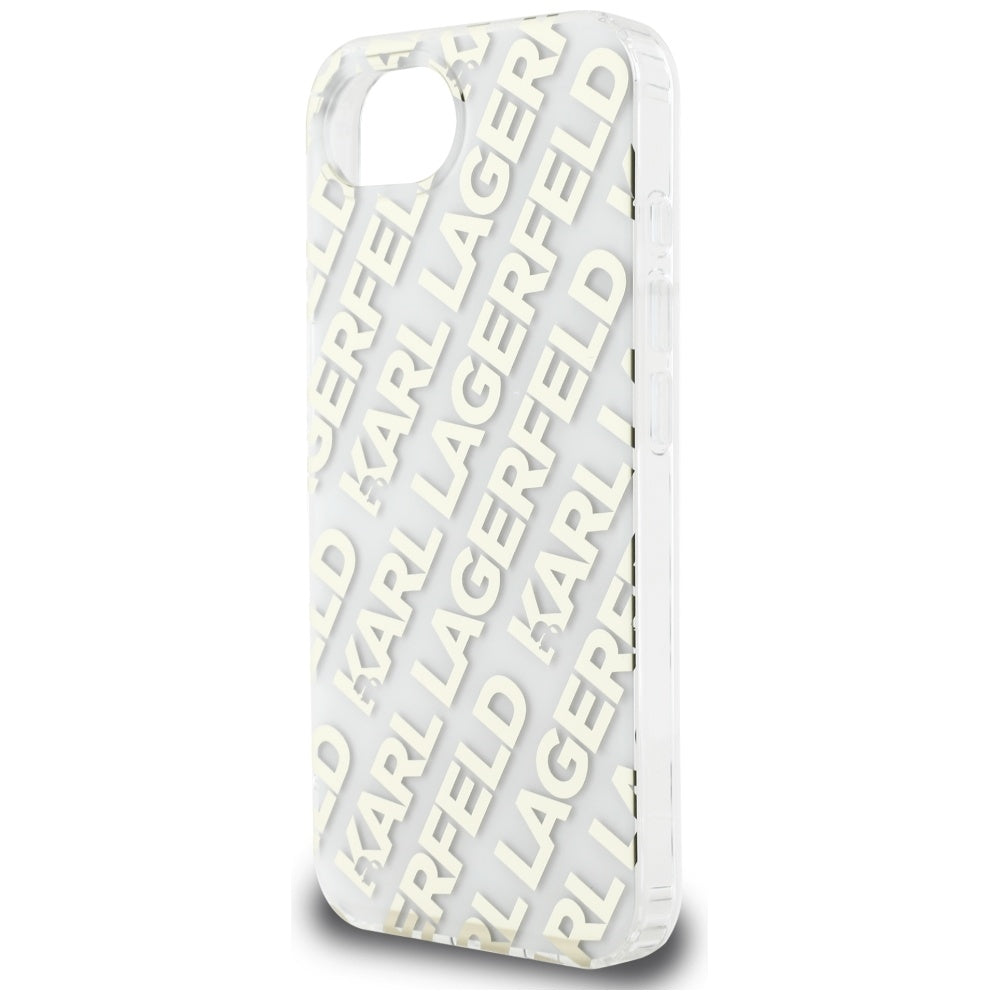 Karl Lagerfeld IML Repeat Logo dėklas iPhone 16e – auksinis -- iPhone 16e