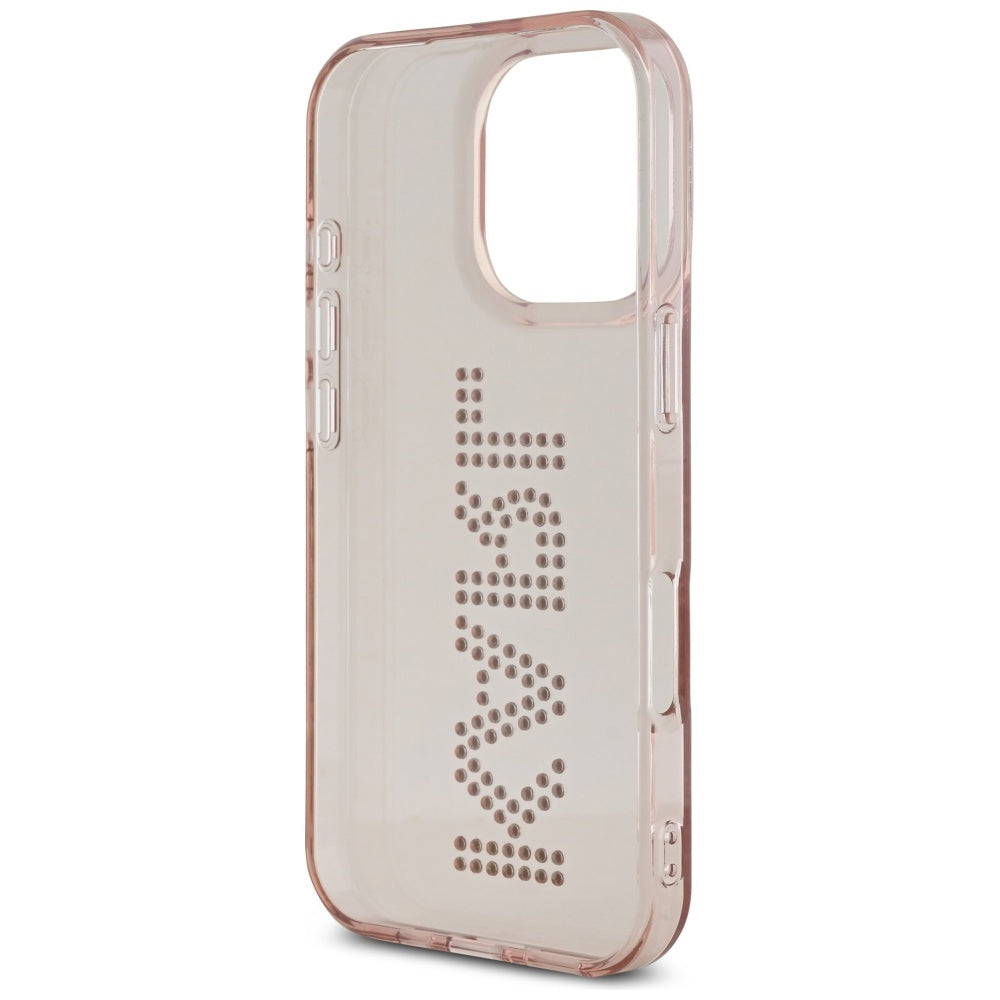 Karl Lagerfeld dėklas iPhone 16 Pro Max – rožinis