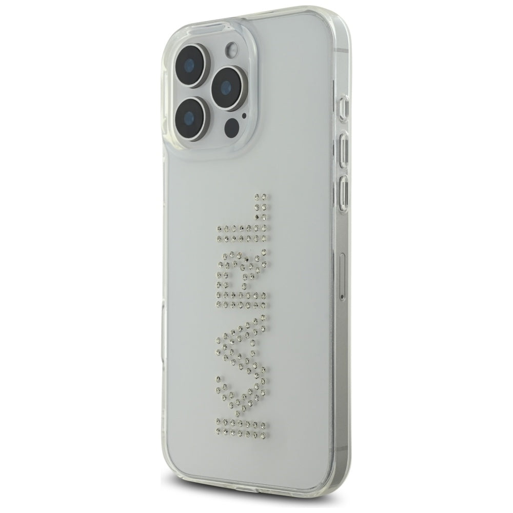 Karl Lagerfeld dėklas iPhone 16 Pro – skaidrus