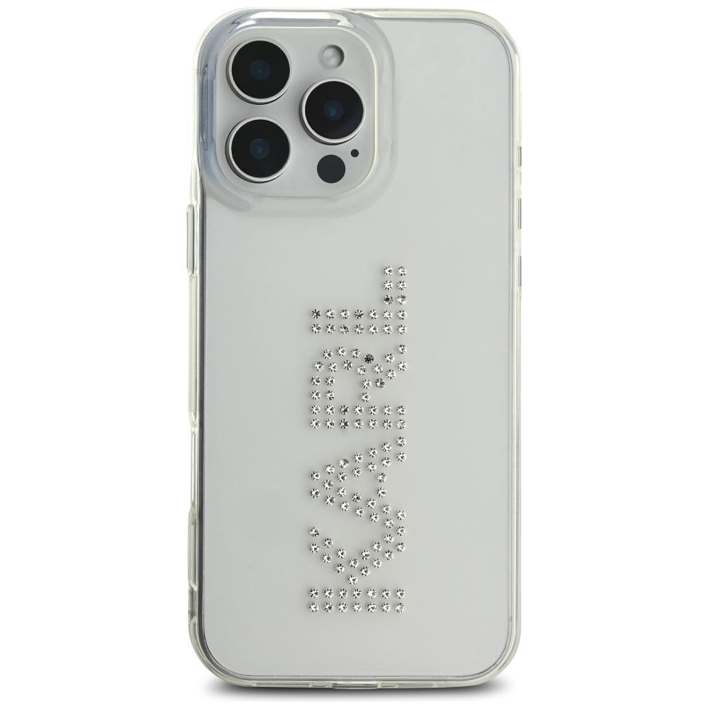 Karl Lagerfeld dėklas iPhone 16 Pro – skaidrus