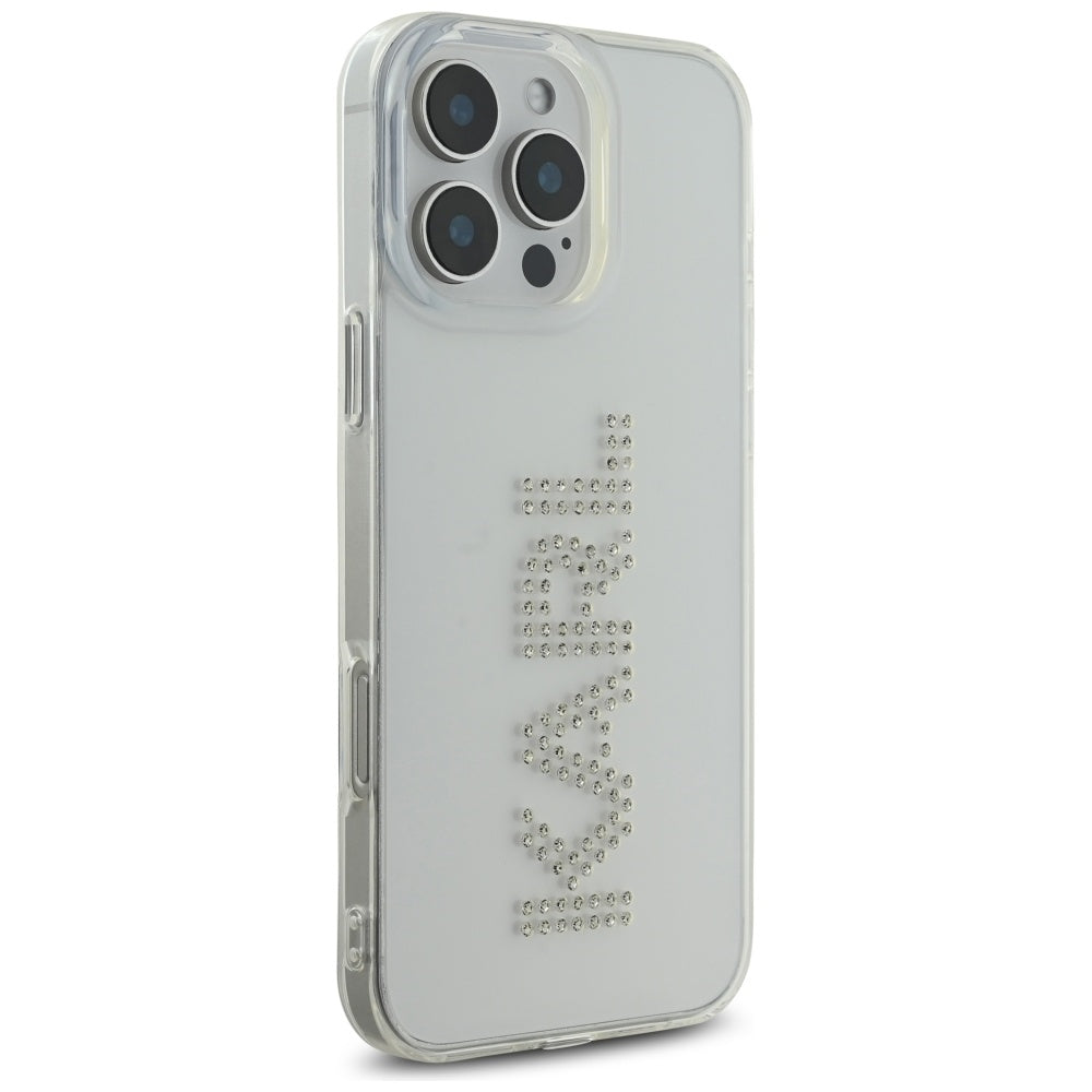 Karl Lagerfeld dėklas iPhone 16 Pro – skaidrus