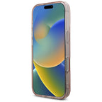 Karl Lagerfeld dėklas iPhone 16 Pro – rožinis, su kristalais