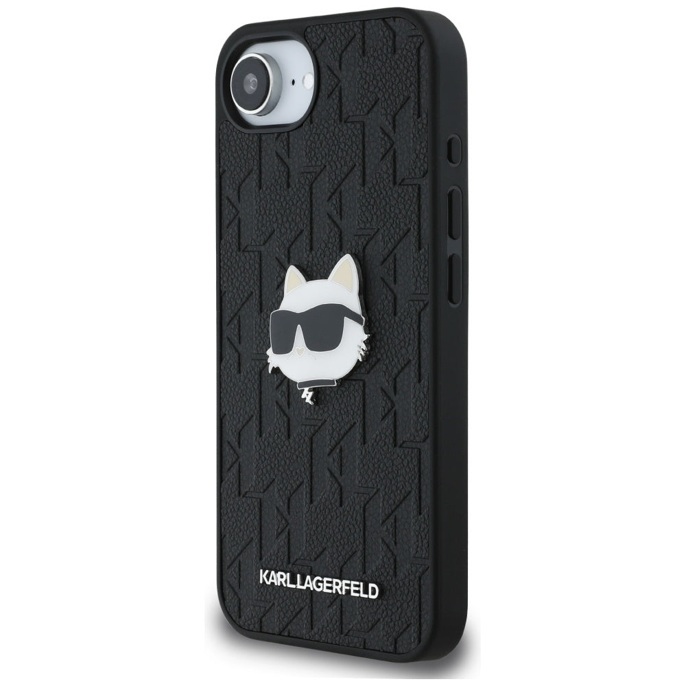 Karl Lagerfeld Monogram dėklas iPhone 16e – juodas